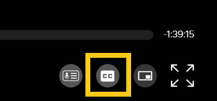 icône sous-titres